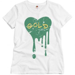 Melting Heart (Green & Gold)