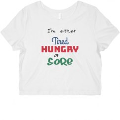 Ladies Slim Fit Crop Top Tee