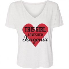 Ladies Flowy Slouchy V-Neck Tee