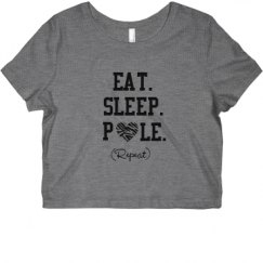 Ladies Slim Fit Crop Top Tee