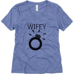 Ladies Relaxed Fit Super Soft Triblend V-Neck Tee