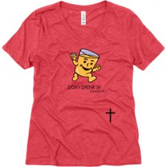 Ladies Relaxed Fit Super Soft Triblend V-Neck Tee