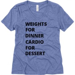 Ladies Relaxed Fit Super Soft Triblend V-Neck Tee