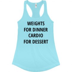 Weights for dinner cardio for dessert Ii