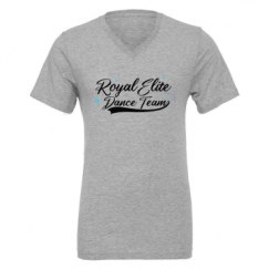 Unisex CVC Jersey V-Neck T-Shirt
