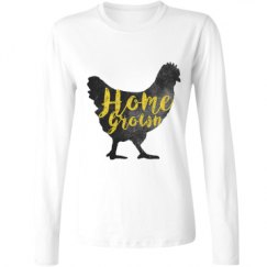 Ladies Relaxed Fit Basic Long Sleeve Tee