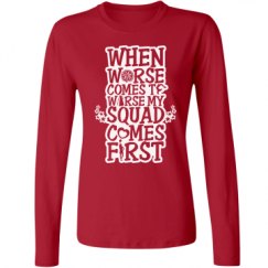 Ladies Relaxed Fit Basic Long Sleeve Tee