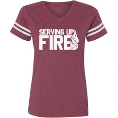 Serving up fire ladies tee