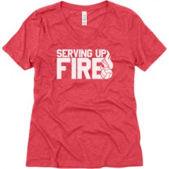 Ladies Relaxed Fit Super Soft Triblend V-Neck Tee