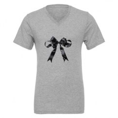 Unisex CVC Jersey V-Neck T-Shirt