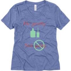 Ladies Relaxed Fit Super Soft Triblend V-Neck Tee