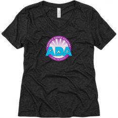 Ladies Relaxed Fit Super Soft Triblend V-Neck Tee