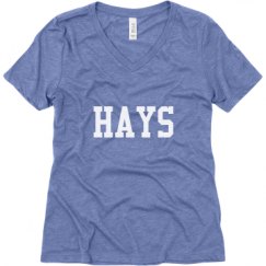 Ladies Relaxed Fit Super Soft Triblend V-Neck Tee