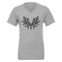 Unisex CVC Jersey V-Neck T-Shirt