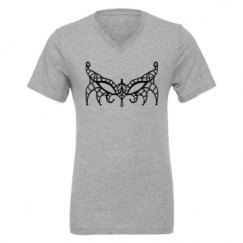 Unisex CVC Jersey V-Neck T-Shirt