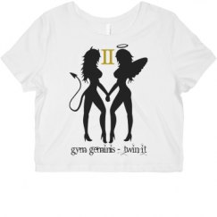 Ladies Slim Fit Crop Top Tee