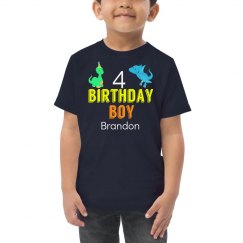 Dinosaur Birthday Boy Neon
