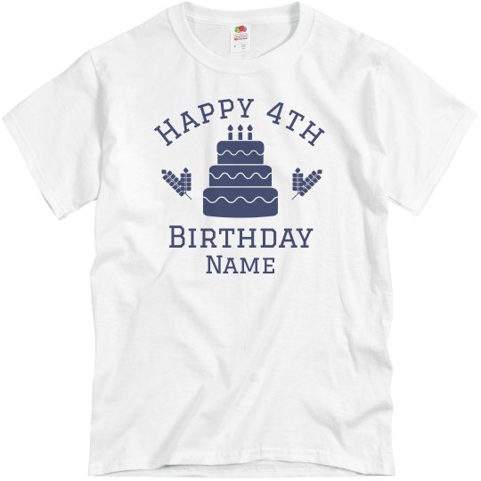happy 4th birthday shirt