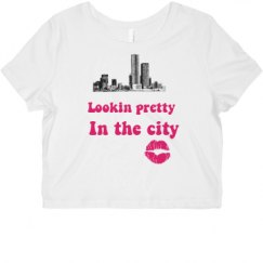 Ladies Slim Fit Crop Top Tee