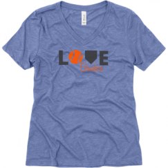 Ladies Relaxed Fit Super Soft Triblend V-Neck Tee