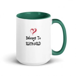 15oz Ceramic Mug with Color Inside