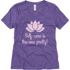 Ladies Relaxed Fit Super Soft Triblend V-Neck Tee
