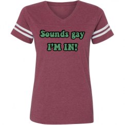 Ladies Relaxed Fit Vintage Sports Tee