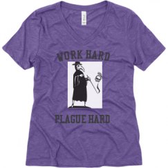 Ladies Relaxed Fit Super Soft Triblend V-Neck Tee