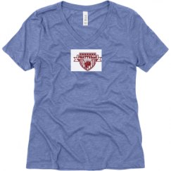 Ladies Relaxed Fit Super Soft Triblend V-Neck Tee