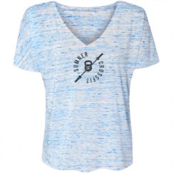 Ladies Flowy Slouchy V-Neck Tee