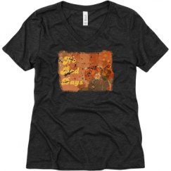 Ladies Relaxed Fit Super Soft Triblend V-Neck Tee