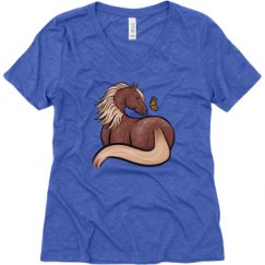 Ladies Relaxed Fit Super Soft Triblend V-Neck Tee