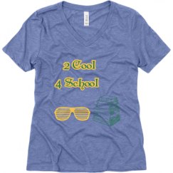 Ladies Relaxed Fit Super Soft Triblend V-Neck Tee