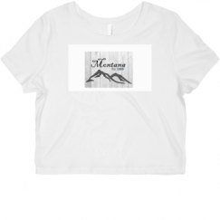 Ladies Slim Fit Crop Top Tee