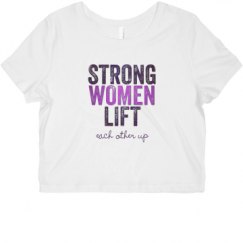 Ladies Slim Fit Crop Top Tee