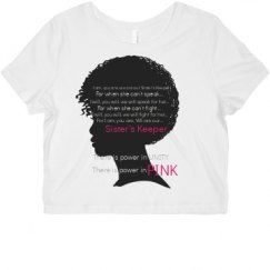 Ladies Slim Fit Crop Top Tee