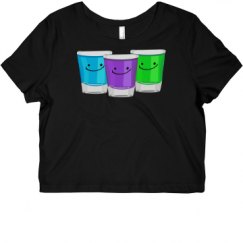 Ladies Slim Fit Crop Top Tee