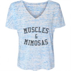 Ladies Flowy Slouchy V-Neck Tee