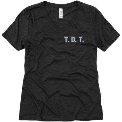 Ladies Relaxed Fit Super Soft Triblend V-Neck Tee
