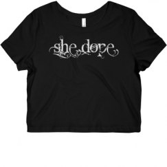 Ladies Slim Fit Crop Top Tee