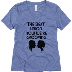 Ladies Relaxed Fit Super Soft Triblend V-Neck Tee