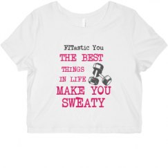 Ladies Slim Fit Crop Top Tee