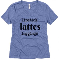 Ladies Relaxed Fit Super Soft Triblend V-Neck Tee