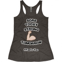 Ladies Slim Fit Super Soft Racerback Triblend Tank