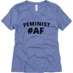 Ladies Relaxed Fit Super Soft Triblend V-Neck Tee