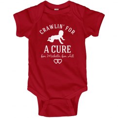 Crawlin' For A Cure Breast Cancer Awareness Baby Onesie