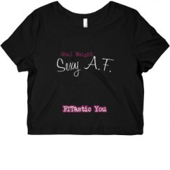 Ladies Slim Fit Crop Top Tee