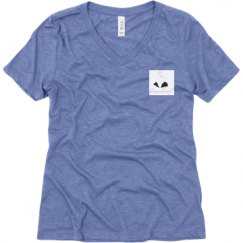 Ladies Relaxed Fit Super Soft Triblend V-Neck Tee