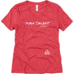 Ladies Relaxed Fit Super Soft Triblend V-Neck Tee