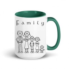 15oz Ceramic Mug with Color Inside